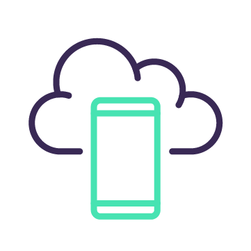 icon cloud smartphone